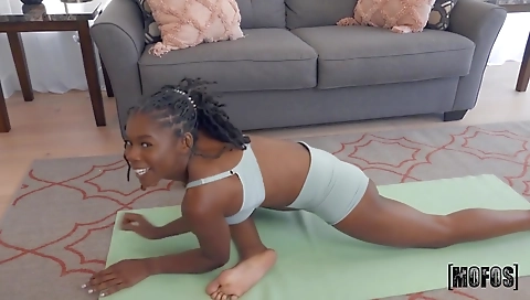 Horny couple fuck hard in the kitchen