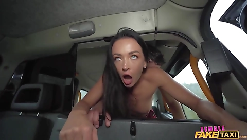 Sexy blonde girl with big dildo fucks herself