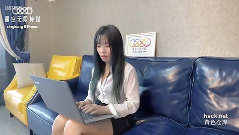 Sexy chick fucks with her boyfriend