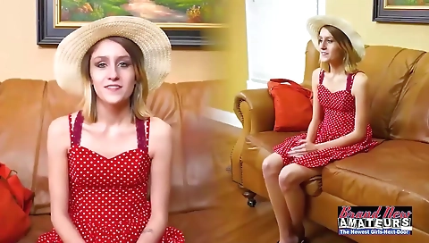 Cute teeny takes a creampie