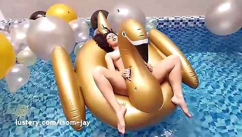 Hot scene of sexy brunette