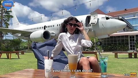 Cute girl gets fucked by three cocks