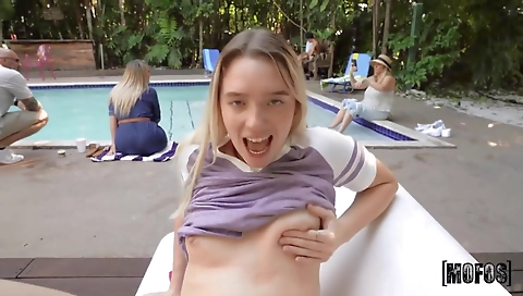 Sexy young brunette hair with her boyfriend