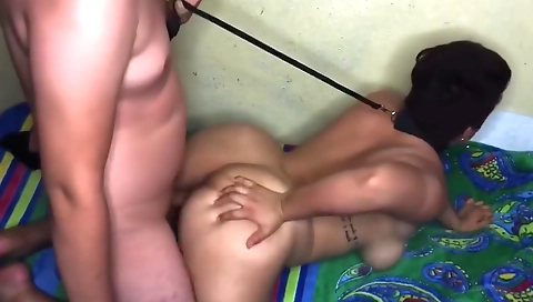 Sexy chick fucked by a huge cock