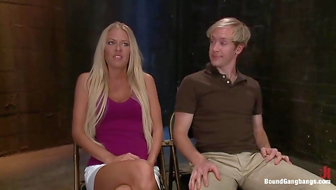 Mature blond gets face full of cum