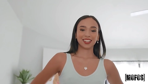 Sexy brunette hair with her boyfriendo