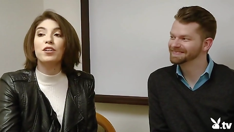 Sexy blonde's first time with her pussy