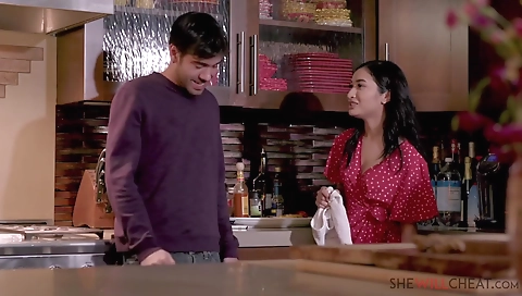 She's first time with a friend