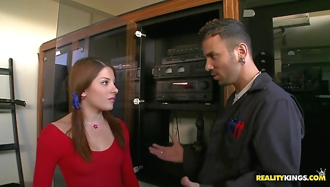 Teeny fucked by horny couple